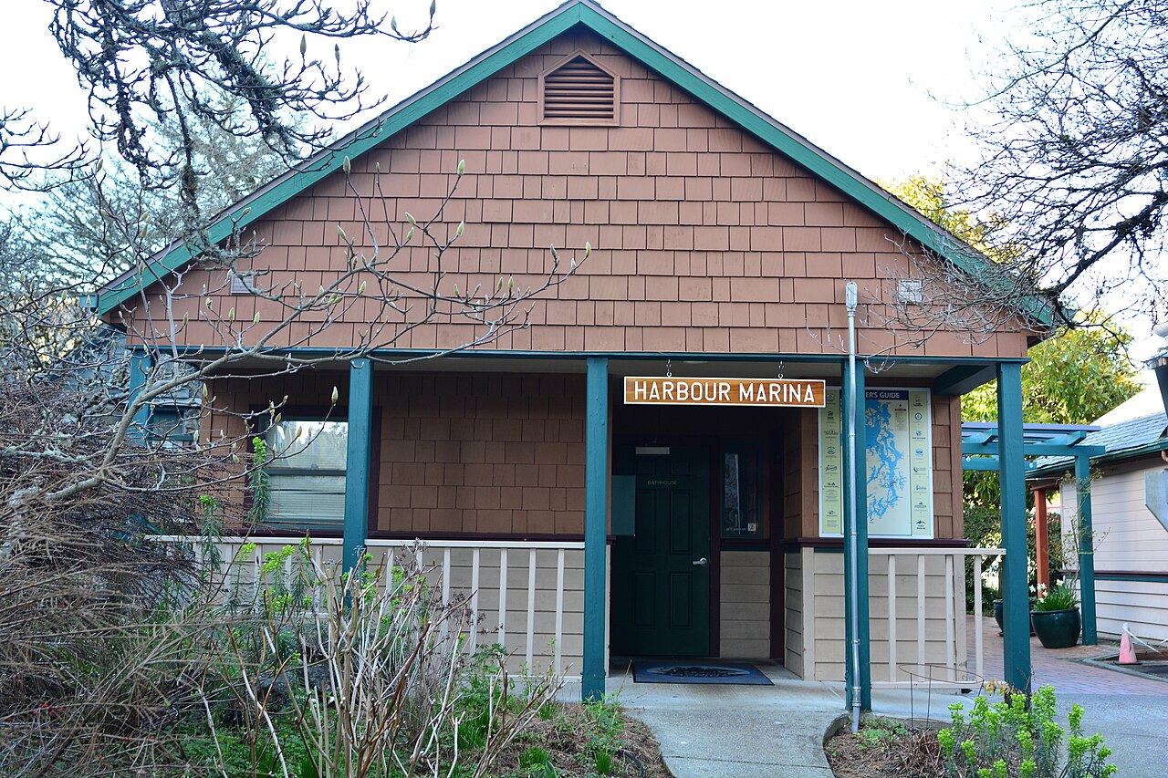 Harbour marina office and dockmaster counter